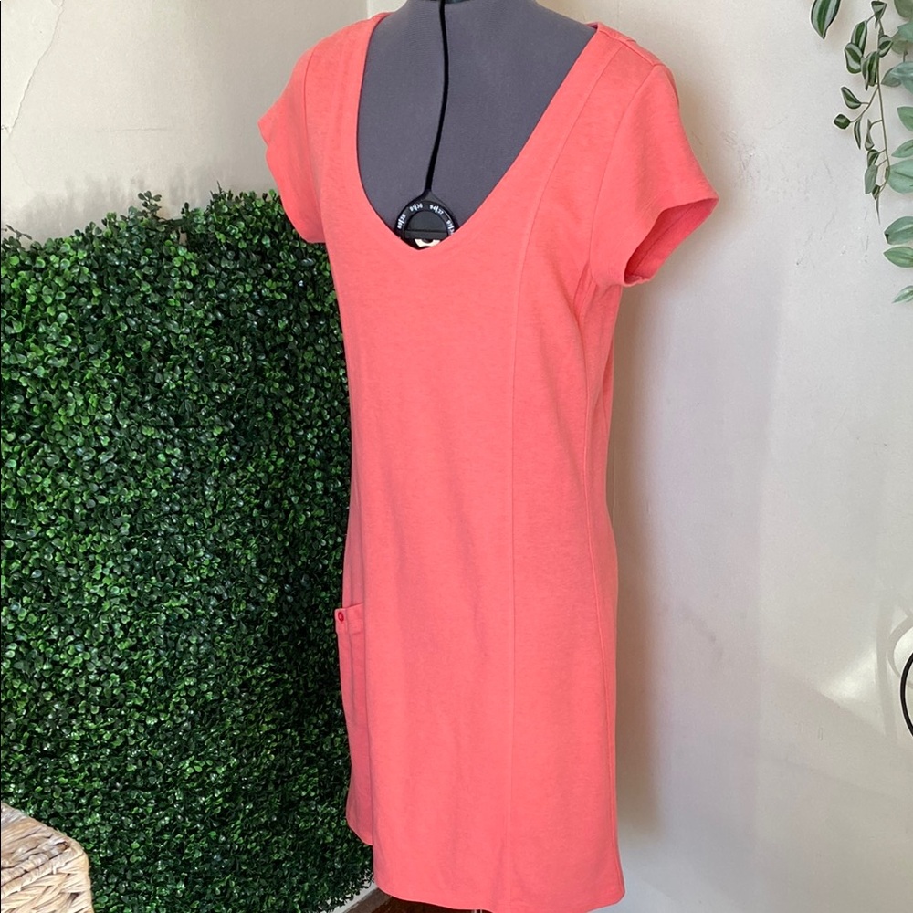 Horny Toad Coral V-Neck Short Sleeve Dress